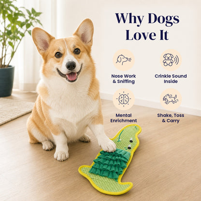 Crocodile Crinkle Snuffle Mat - Why Dogs Love It