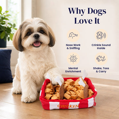 Chicken Bucket Crinkle Snuffle Mat - Why Dogs Love It