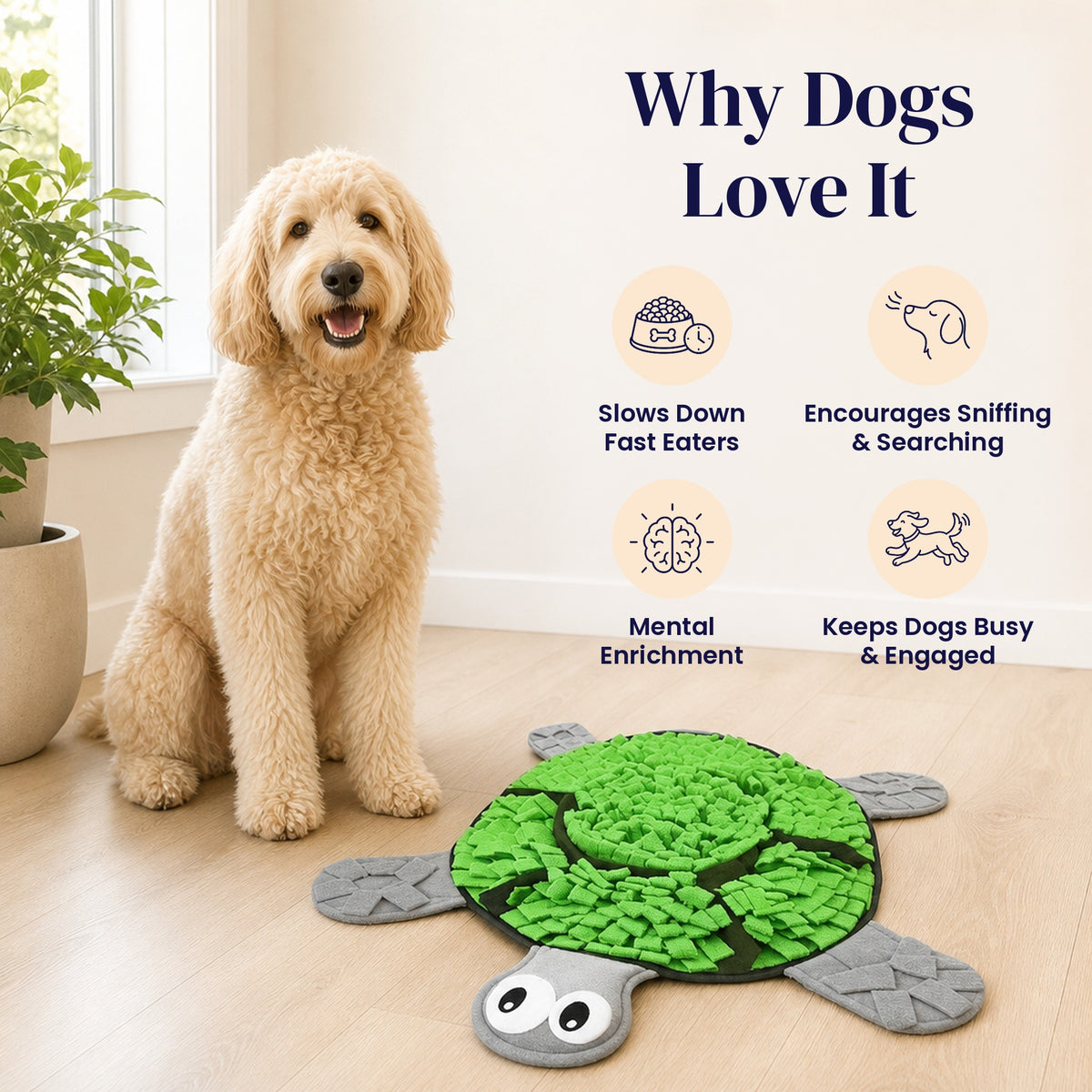 Green Sea Turtle Snuffle Mat - Why Dogs Love It