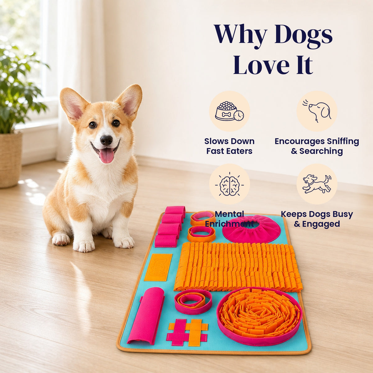 Glacier Blue Snuffle Mat - Why Dogs Love It