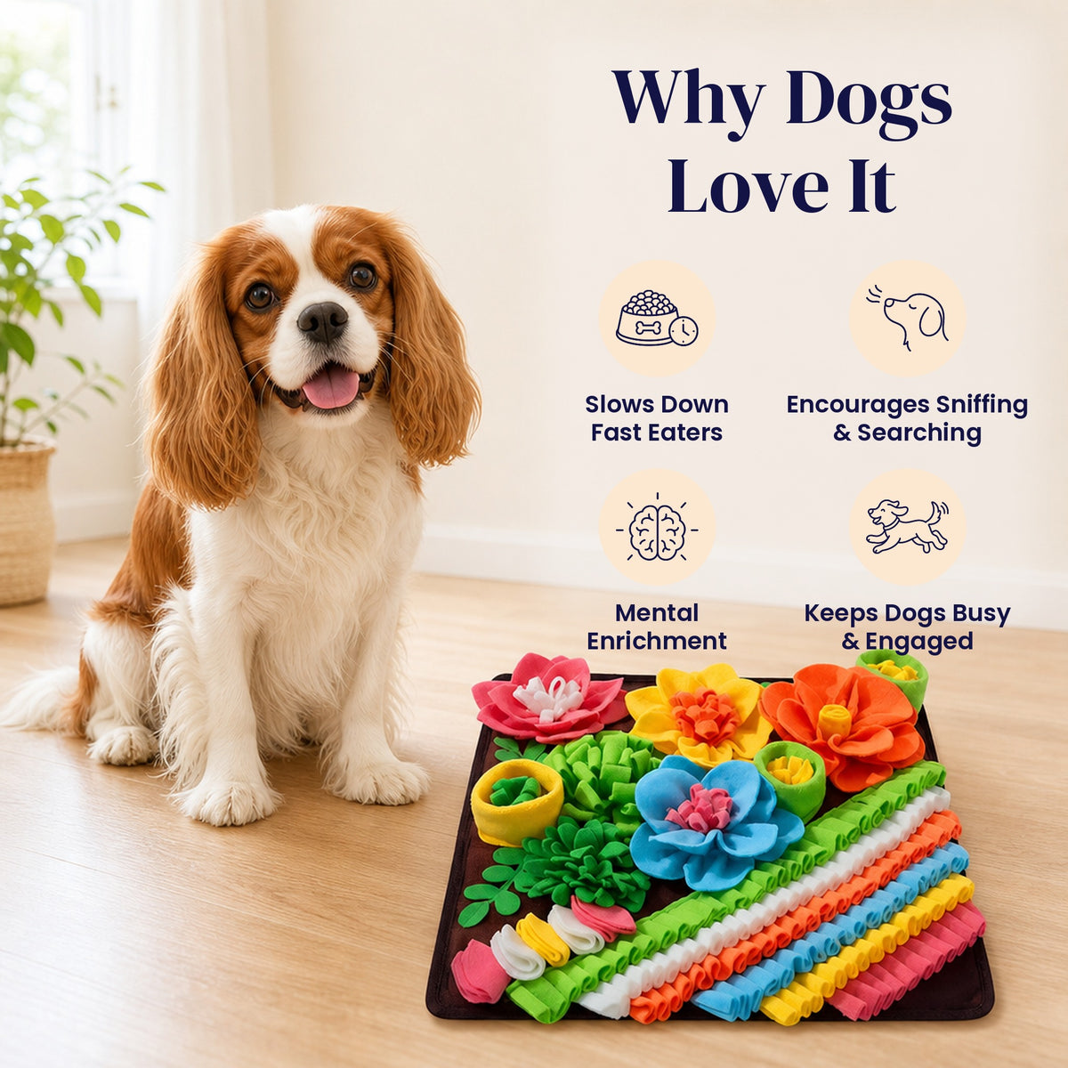 Hazelnut Garden Snuffle Mat Large - Why Dogs Love It