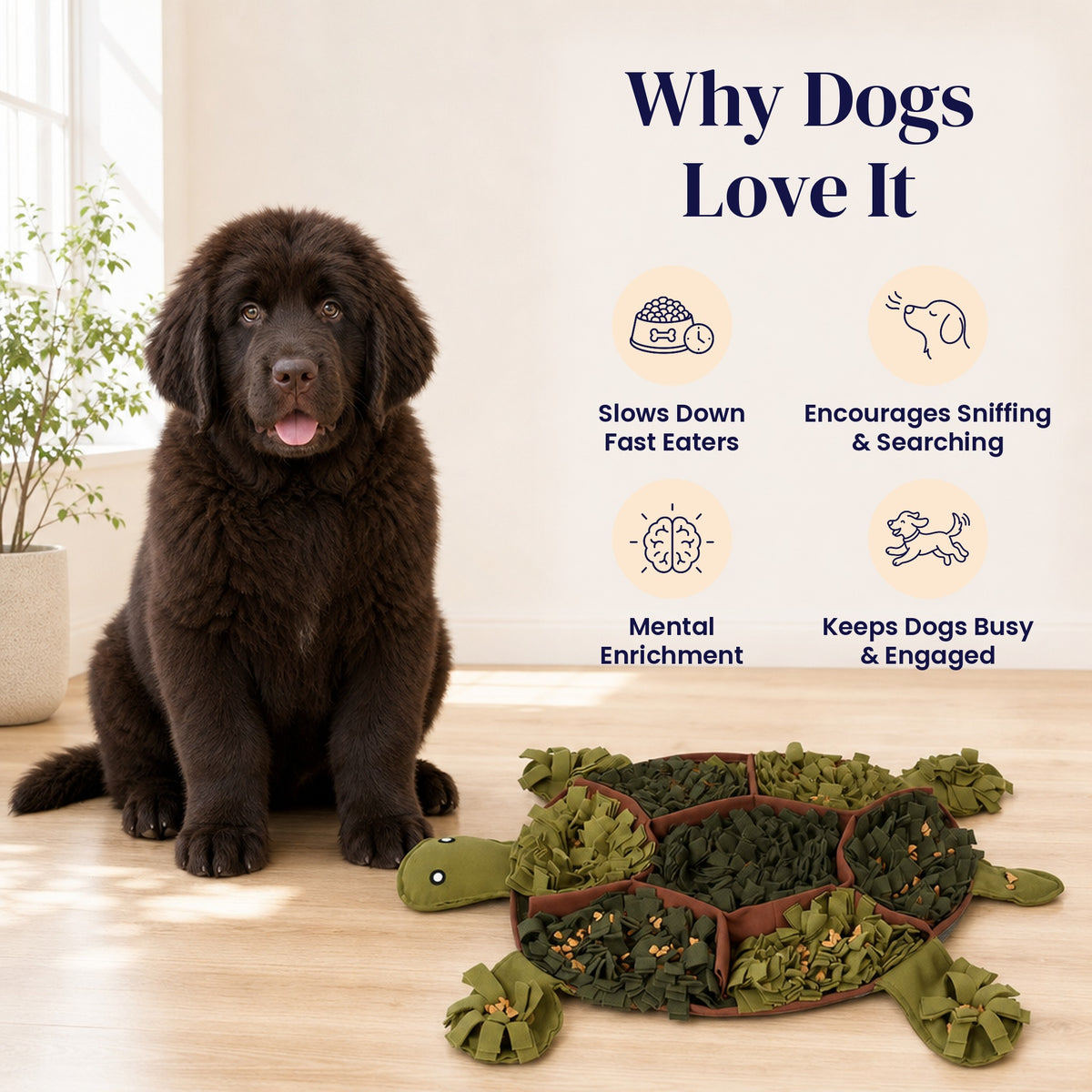 Jungle Turtle Snuffle Mat - Why Dogs Love It