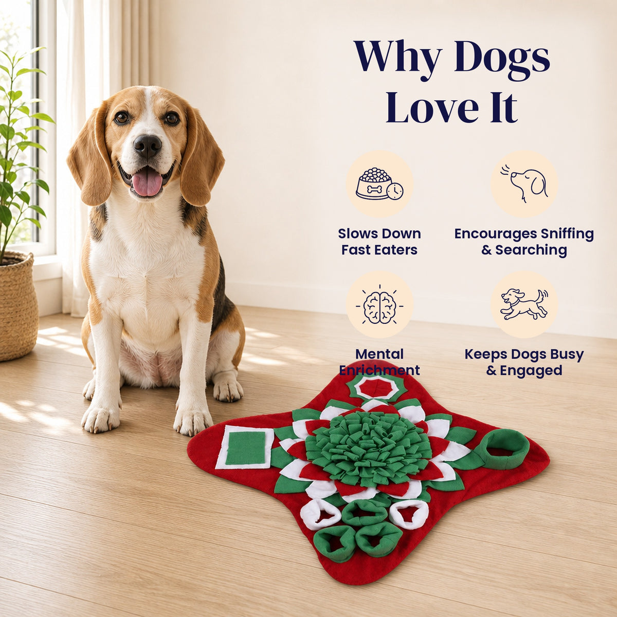Holiday Corner Snuffle Mat - Why Dogs Love It