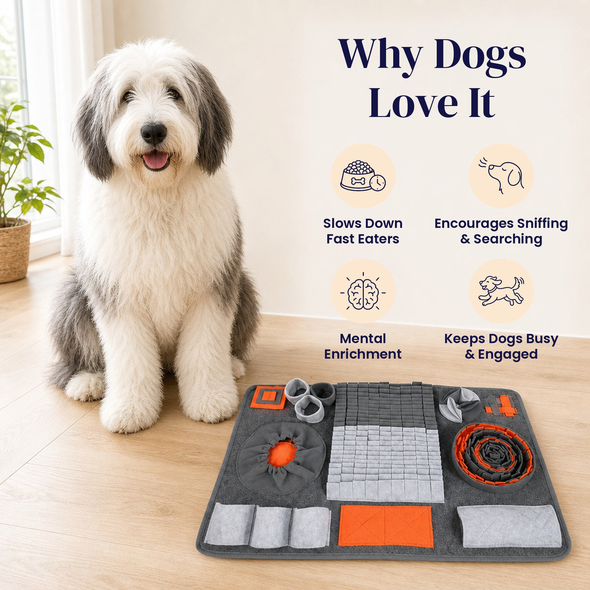 Slate Square Snuffle Mat - Why Dogs Love It