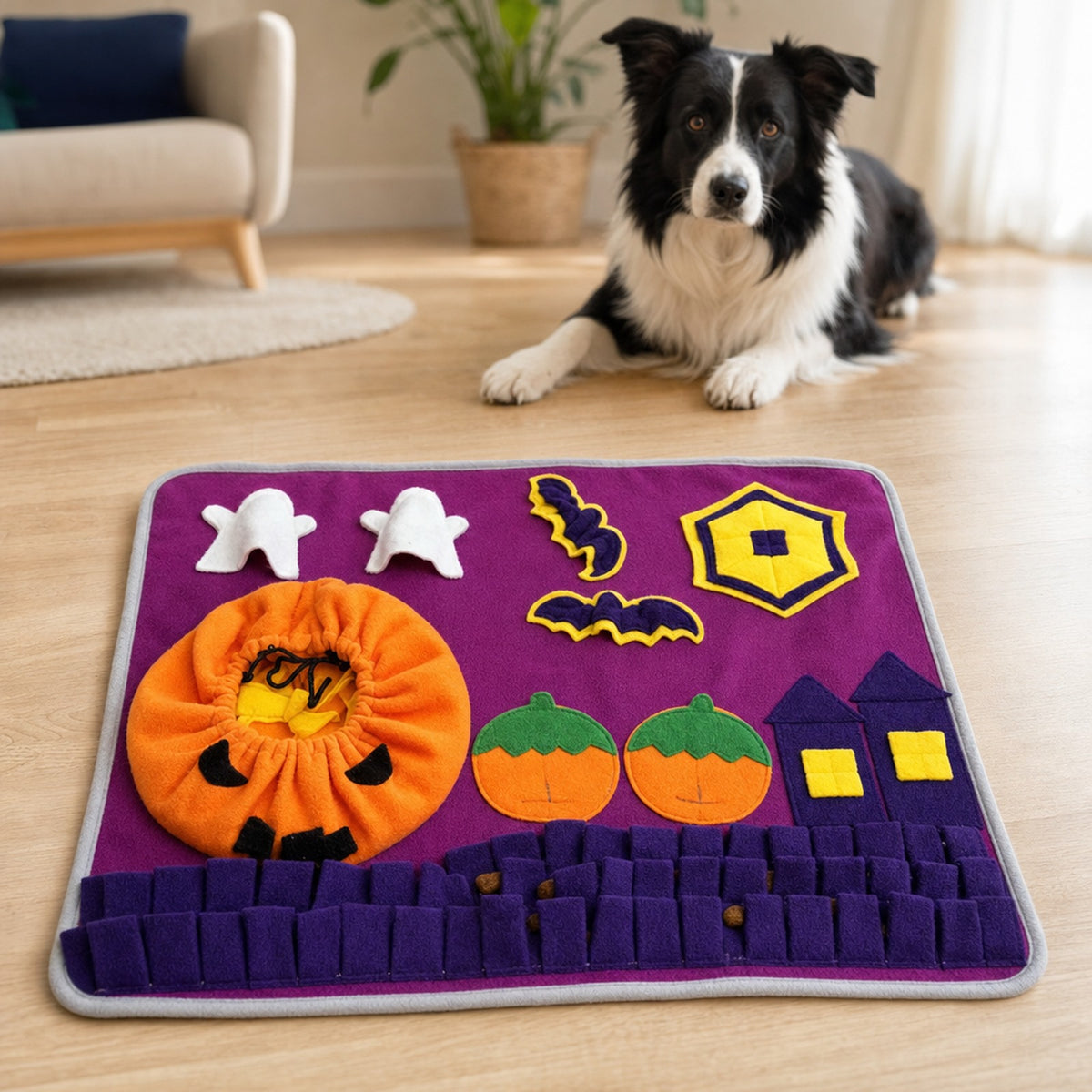 Haunted House Snuffle Mat - full design