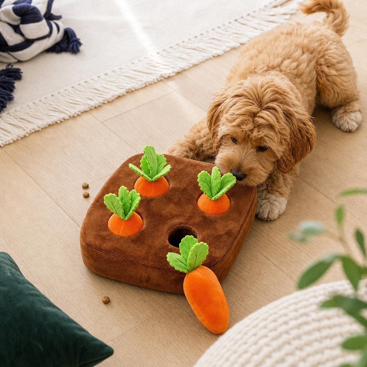 Carrot Patch Snuffle Toy - 4 Carrots