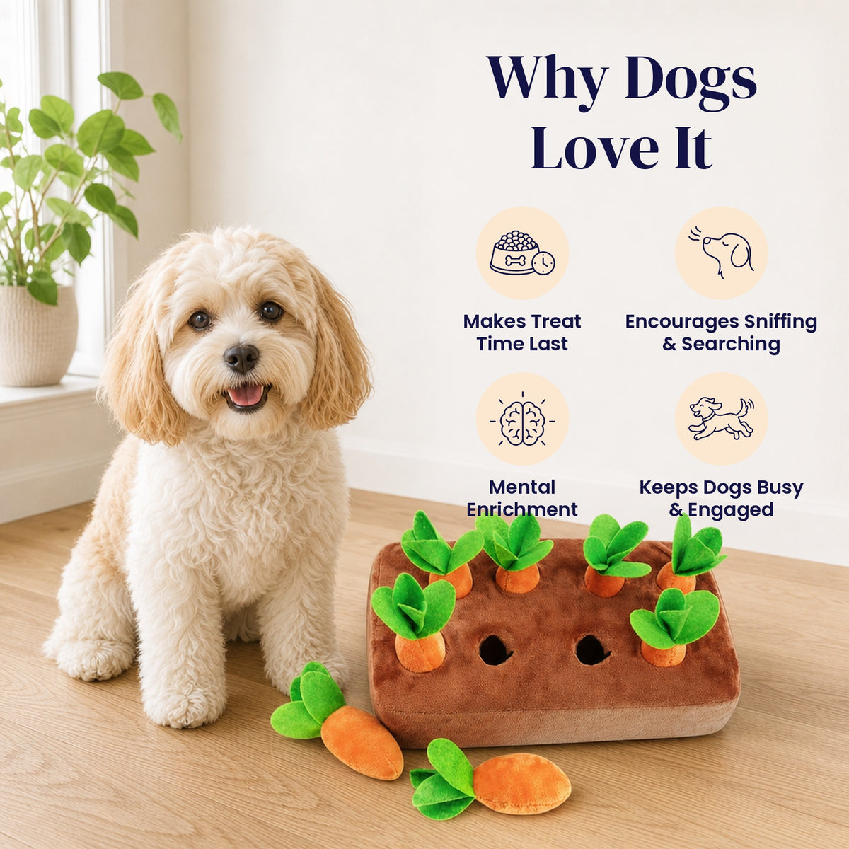Carrot Patch Snuffle Toy - Why Dogs Love It