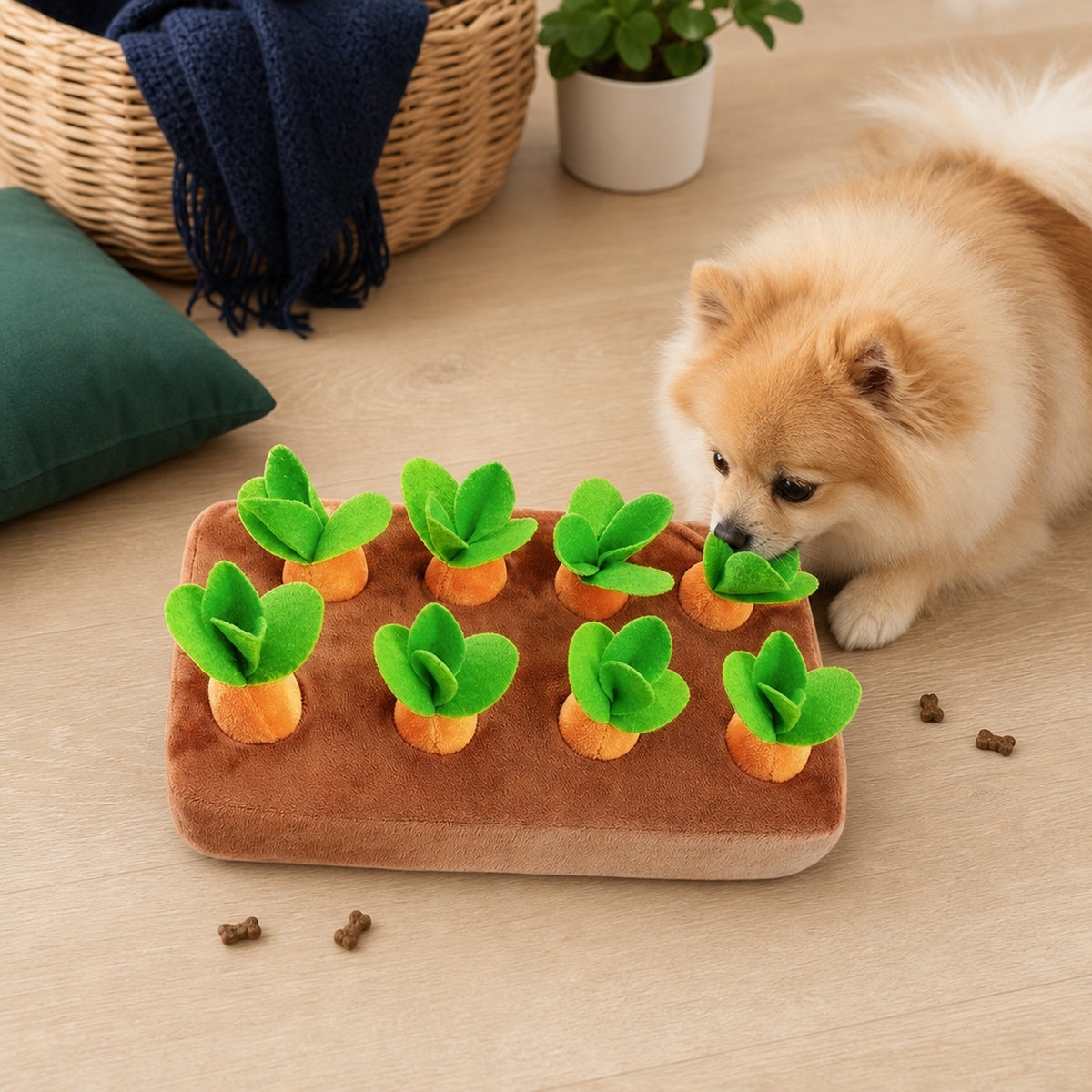 Carrot Patch Snuffle Toy - 8 Carrots