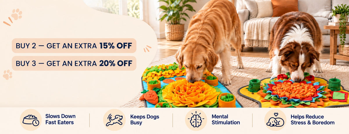 Buy 2, get an extra 15% off. Buy 3, get an extra 20% off.